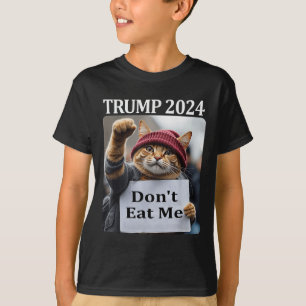 2024年の食べトランプに猫を使わない Tシャツ