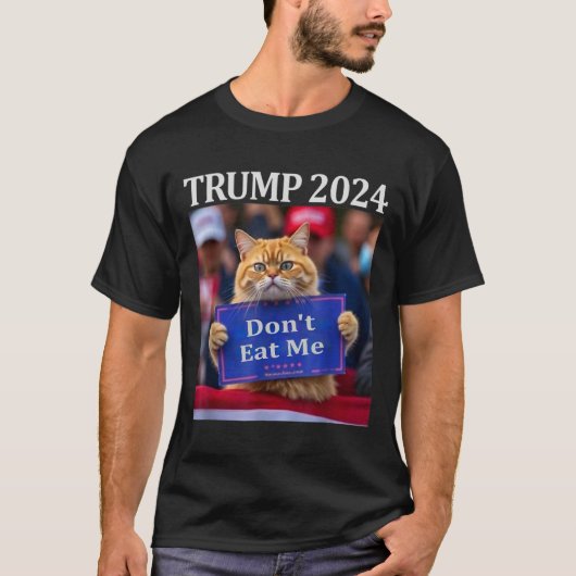 2024年の食べトランプに猫を使わない Tシャツ (正面)
