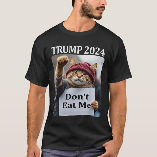 2024年の食べトランプに猫を使わない Tシャツ (正面)