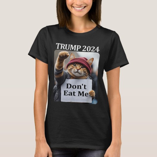 2024年の食べトランプに猫を使わない Tシャツ (正面)