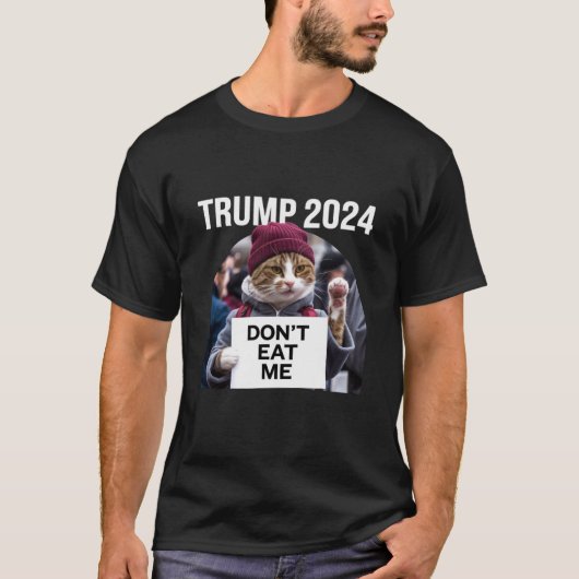 2024年の食べトランプに猫を使わない Tシャツ (正面)
