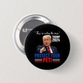 2024年の食べドッグズトランプの議論保護だ 缶バッジ (正面&裏面)