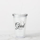 2024年の黒いスカスタムクリプト文字 アクリルタンブラー (裏面)