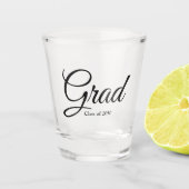 2024年の黒いスカスタムクリプト文字 ショットグラス (正面)