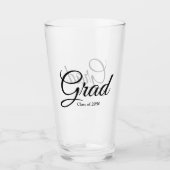 2024年の黒いスカスタムクリプト文字 タンブラーグラス (正面)