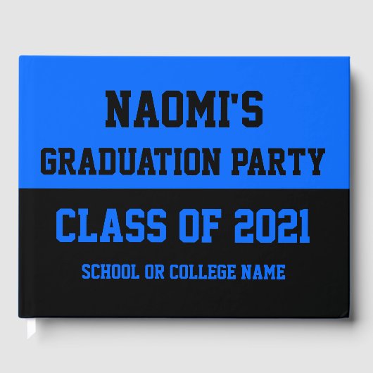 2024年のBlue & Black Graduation Party Class ゲストブック (正面)