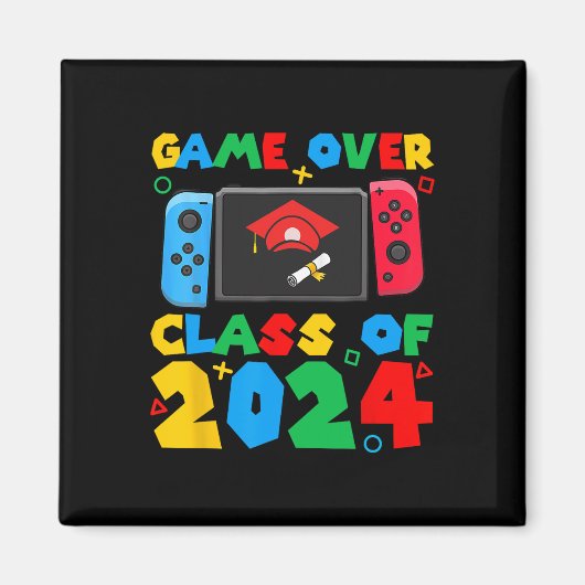 2024年のCl以上ビデオゲーマー学生おもしろい卒業生 マグネット (正面)