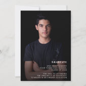 2024年のClass of 2024 Boy's Graduation Party Photo 招待状 (正面)