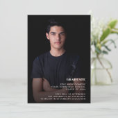 2024年のClass of 2024 Boy's Graduation Party Photo 招待状 (スタンド正面)