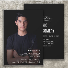 2024年のClass of 2024 Boy's Graduation Party Photo 招待状