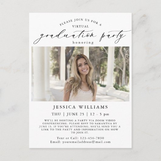 2024年のClass of Photo VIRTUAL Graduation Party ポストカード (正面)