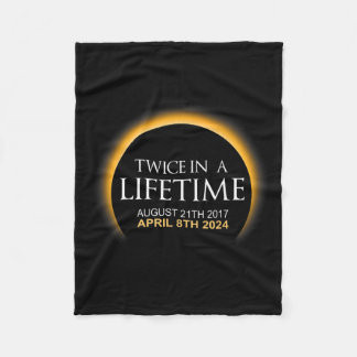 2024年のEclipseで2回生太陽の食 フリースブランケット