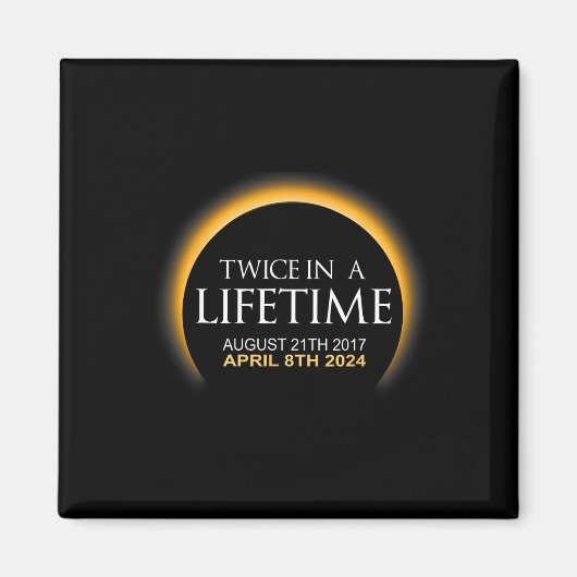 2024年のEclipseで2回生太陽の食 マグネット (正面)