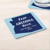 2024年のFlip Arizona Blue スクエアペーパーコースター (アングル)