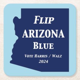 2024年のFlip Arizona Blue スクエアペーパーコースター