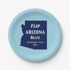 2024年のFlip Arizona Blue ペーパープレート