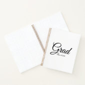 2024年のGradクラスの白黒カスタムスクリプト文字 ノートブック (内部)