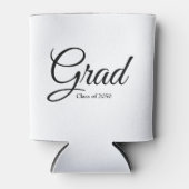 2024年のGradクラスの白黒カスタムスクリプト文字 缶クーラー (正面)