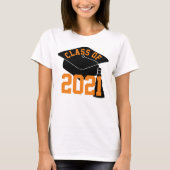 2024年のGrad Cap Orangeクラス Tシャツ (正面)