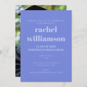 2024年のPeriwinkleクラス写真卒業パーティー 招待状 (正面/裏面)