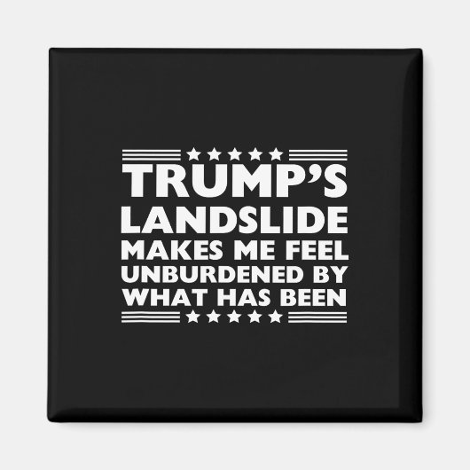 2024年のWの影響を受けていないトランプ地滑り マグネット (正面)
