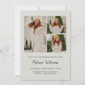 2024年はっきりしたのGreen Class of 2024写真卒業 招待状 (裏面)