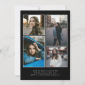 2024年はっきりしたのOval Class of モダン Photo Graduation 招待状 (裏面)