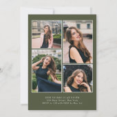 2024年はっきりしたのOval Class of モダン Photo Graduation 招待状 (裏面)