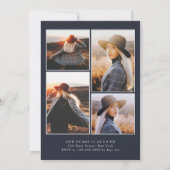 2024年はっきりしたのOval Class of モダン Photo Graduation 招待状 (裏面)