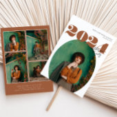 2024年はっきりしたのOval Class of モダン Photo Graduation 招待状