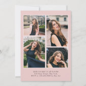 2024年はっきりしたのOval Class of モダン Photo Graduation 招待状 (裏面)