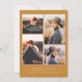 2024年はっきりしたのOval Class of モダン Photo Graduation 招待状 (裏面)