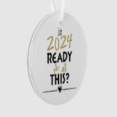 2024年は準備ができている オーナメント (正面)