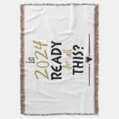 2024年は準備ができている スローブランケット (正面縦)