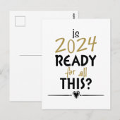 2024年は準備ができている ポストカード (正面/裏面)