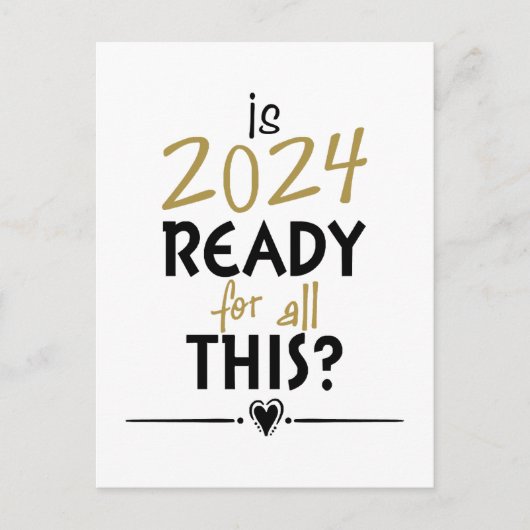 2024年は準備ができている ポストカード (正面)