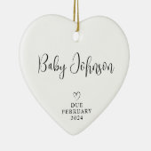 2024年までに両親の写真ベビーを期待 セラミックオーナメント (右)
