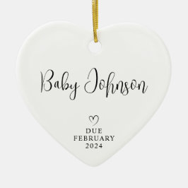 2024年までに両親の写真ベビーを期待 セラミックオーナメント