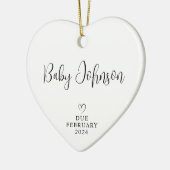 2024年までに両親の写真ベビーを期待 セラミックオーナメント (左)