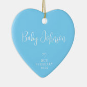 2024年までに両親の写真男の赤ちゃんを期待 セラミックオーナメント (右)