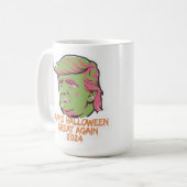 2024年も素晴らしうハロウィーンを作るマグカップ:トランプインスパイア- コーヒーマグカップ (正面左)