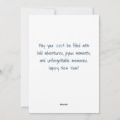 2024年を大胆に飛び込もう!新年のお祝いカートゥーン シーズンカード (裏面)