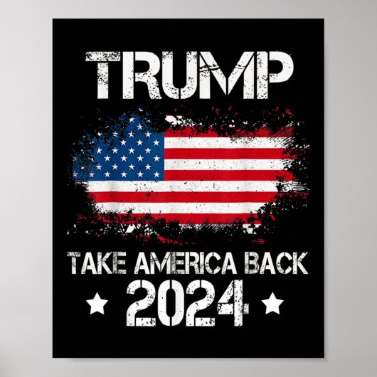 2024年アメリカをアメリカ国旗の選挙に戻す ポスター (正面)