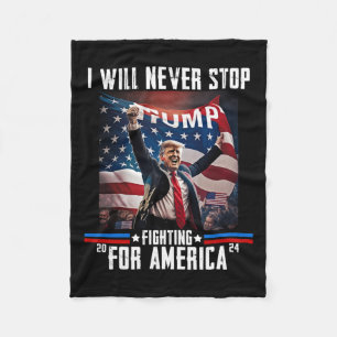 2024年アメリカストップトランプのために戦うことはない フリースブランケット
