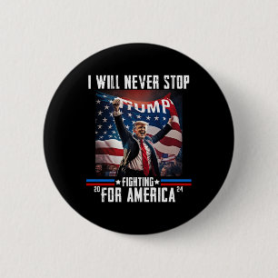 2024年アメリカストップトランプのために戦うことはない 缶バッジ