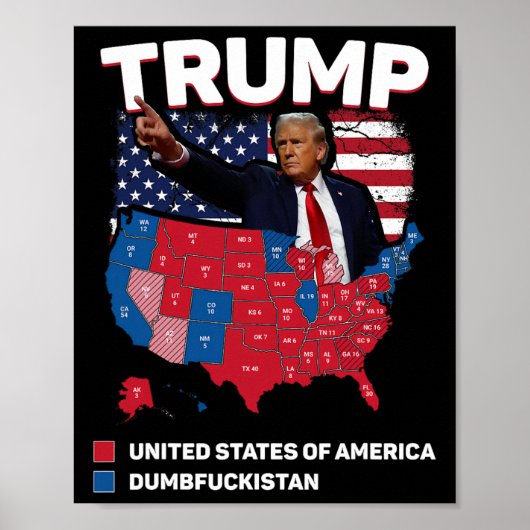 2024年アメリカ合衆国ダンビスト選挙地図 ポスター (正面)