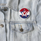 2024年アメリカ国旗スターチェックマーク 缶バッジ (インサイチュ)