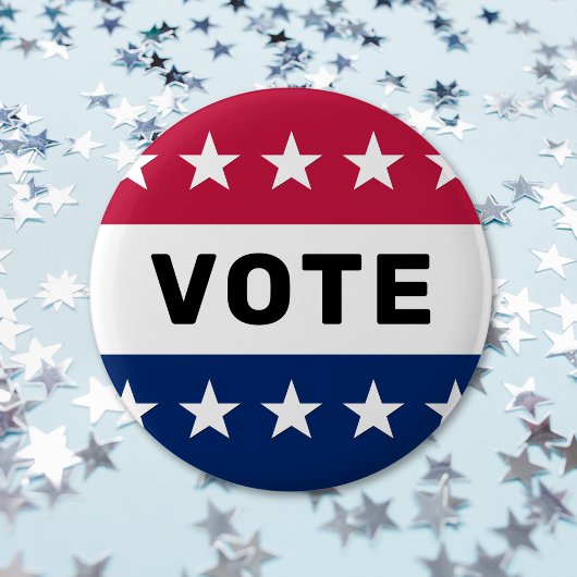 2024年アメリカ大統領の選挙に愛国的に投票 缶バッジ
