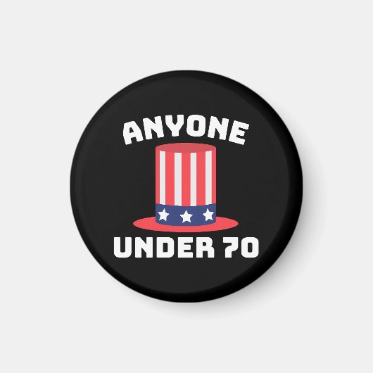 2024年アメリカ大統領は70歳未満でおねがい Funny マグネット (正面)