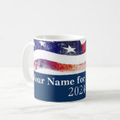 2024年アメリカ大統領選挙 アメリカ国旗 コーヒーマグカップ (正面左)
